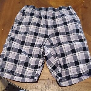 Basic Editions Black and White Boys Plaid Shorts